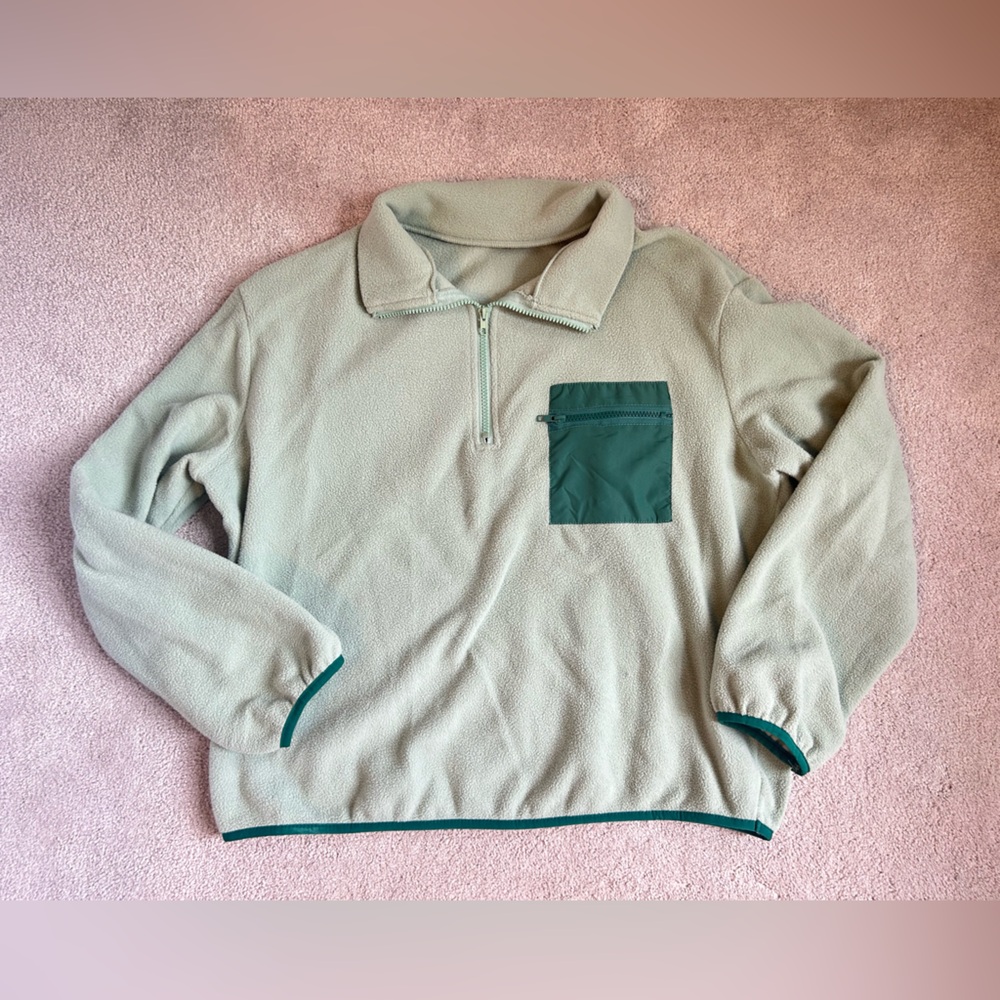 Light Green Fleece Pullover